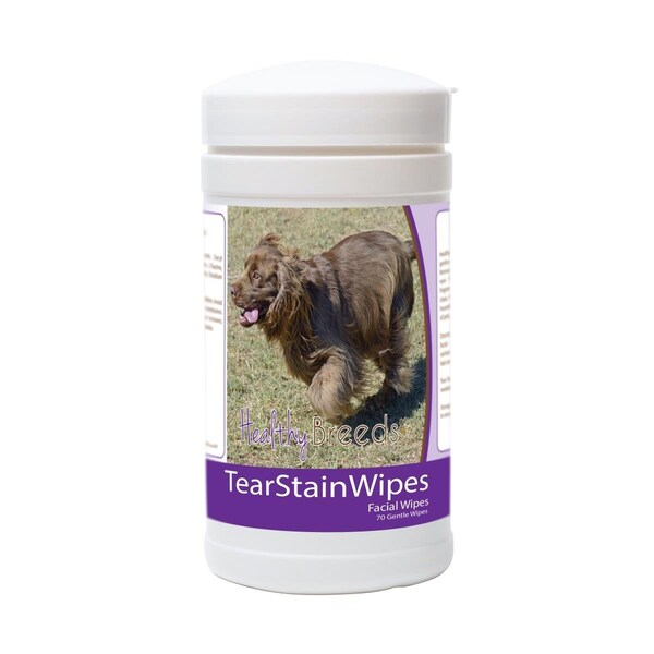 Healthy Breeds Sussex Spaniel Tear Stain Wipes, 70PK 840235181408 - main